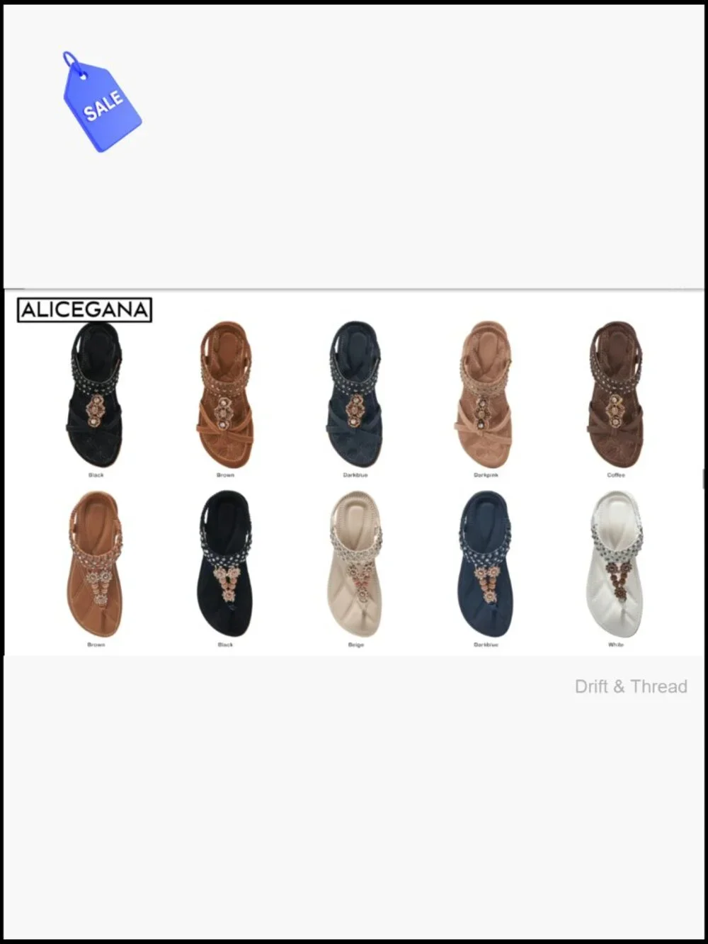 Boho Gladiator Sandals Memory Foam Non Slip Flats Wedding Shoes